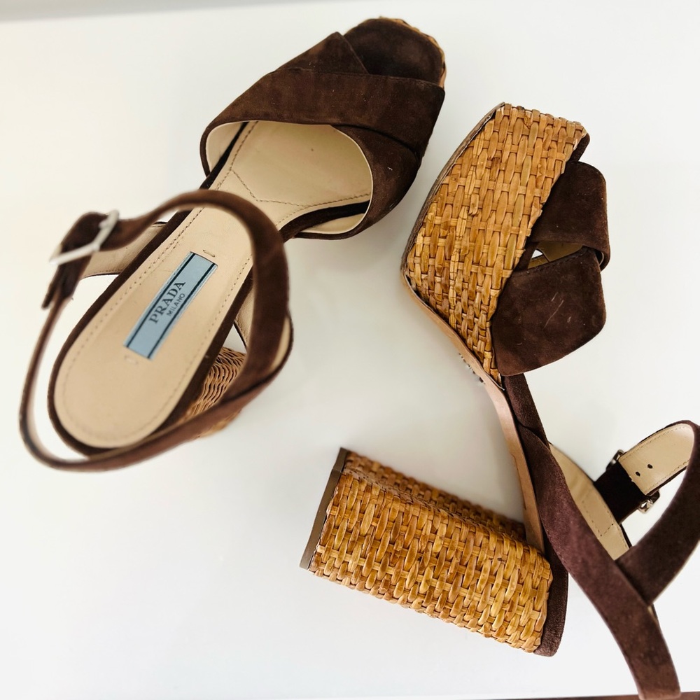 Prada Camoscio I suede sandals